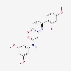 molecular formula C21H20FN3O5 B4501695 N-(3,5-dimethoxyphenyl)-2-[3-(2-fluoro-4-methoxyphenyl)-6-oxopyridazin-1(6H)-yl]acetamide 