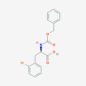 molecular formula C17H16BrNO4 B045017 (R)-2-(((苯甲氧基)羰基)氨基)-3-(2-溴苯基)丙酸 CAS No. 123098-44-2