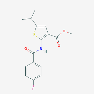 Methyl 2-[(4-fluorobenzoyl)amino]-5-isopropylthiophene-3-carboxylate