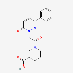 1-[(6-oxo-3-phenylpyridazin-1(6H)-yl)acetyl]piperidine-3-carboxylic acid