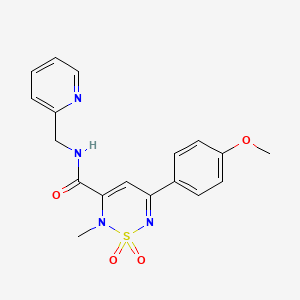 5-(4-methoxyphenyl)-2-methyl-N-(2-pyridinylmethyl)-2H-1,2,6-thiadiazine-3-carboxamide 1,1-dioxide