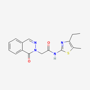 molecular formula C16H16N4O2S B4501733 N-[(2Z)-4-ethyl-5-methyl-1,3-thiazol-2(3H)-ylidene]-2-(1-oxophthalazin-2(1H)-yl)acetamide 