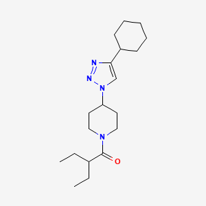 molecular formula C19H32N4O B4501741 4-(4-cyclohexyl-1H-1,2,3-triazol-1-yl)-1-(2-ethylbutanoyl)piperidine 