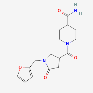 1-{[1-(Furan-2-ylmethyl)-5-oxopyrrolidin-3-yl]carbonyl}piperidine-4-carboxamide