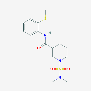 molecular formula C15H23N3O3S2 B4501758 1-[(dimethylamino)sulfonyl]-N-[2-(methylthio)phenyl]-3-piperidinecarboxamide 