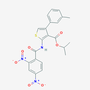 Isopropyl 2-({2,4-bisnitrobenzoyl}amino)-4-(3-methylphenyl)thiophene-3-carboxylate