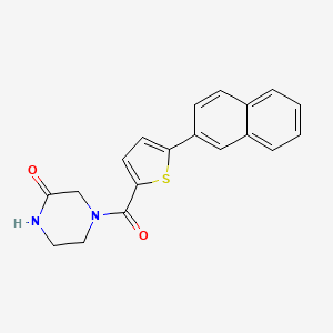 4-{[5-(Naphthalen-2-yl)thiophen-2-yl]carbonyl}piperazin-2-one