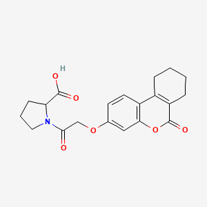 1-{[(6-oxo-7,8,9,10-tetrahydro-6H-benzo[c]chromen-3-yl)oxy]acetyl}proline