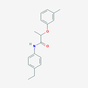 molecular formula C18H21NO2 B450181 N-(4-ethylphenyl)-2-(3-methylphenoxy)propanamide 