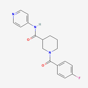 molecular formula C18H18FN3O2 B4501814 1-(4-氟苯甲酰)-N-4-吡啶基-3-哌啶甲酰胺 