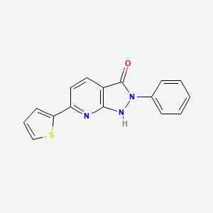 2-PHENYL-6-(THIOPHEN-2-YL)-1H,2H,3H-PYRAZOLO[3,4-B]PYRIDIN-3-ONE