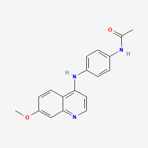 molecular formula C18H17N3O2 B4501824 N-{4-[(7-甲氧基-4-喹啉基)氨基]苯基}乙酰胺 