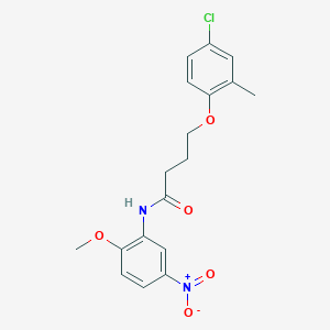 molecular formula C18H19ClN2O5 B450183 4-(4-chloro-2-methylphenoxy)-N-(2-methoxy-5-nitrophenyl)butanamide 