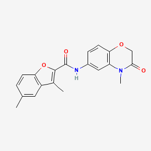 3,5-dimethyl-N-(4-methyl-3-oxo-3,4-dihydro-2H-1,4-benzoxazin-6-yl)-1-benzofuran-2-carboxamide