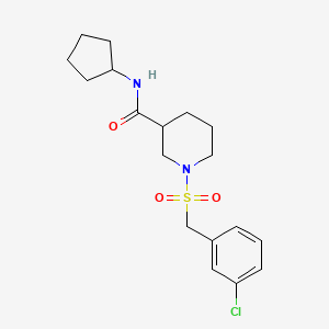 1-[(3-chlorobenzyl)sulfonyl]-N-cyclopentyl-3-piperidinecarboxamide