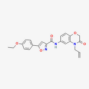 molecular formula C23H21N3O5 B4501860 N-(4-烯丙基-3-氧代-3,4-二氢-2H-1,4-苯并恶嗪-6-基)-5-(4-乙氧基苯基)-3-异恶唑甲酰胺 