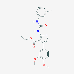 Ethyl 4-(3,4-dimethoxyphenyl)-2-[(3-toluidinocarbonyl)amino]thiophene-3-carboxylate