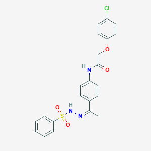 2-(4-chlorophenoxy)-N-{4-[N-(phenylsulfonyl)ethanehydrazonoyl]phenyl}acetamide