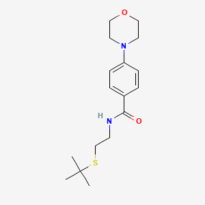 molecular formula C17H26N2O2S B4501909 N-[2-(tert-butylthio)ethyl]-4-(4-morpholinyl)benzamide 