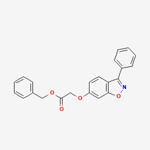 molecular formula C22H17NO4 B4501917 Benzyl [(3-phenyl-1,2-benzoxazol-6-yl)oxy]acetate 