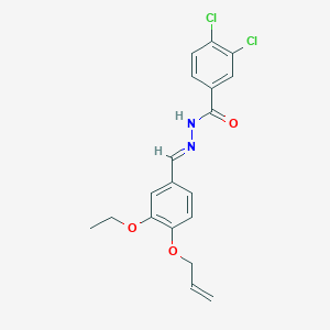 molecular formula C19H18Cl2N2O3 B450193 N'-[4-(allyloxy)-3-ethoxybenzylidene]-3,4-dichlorobenzohydrazide 