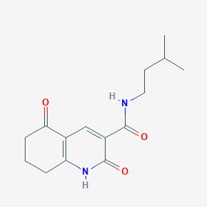 N-(3-methylbutyl)-2,5-dioxo-1,2,5,6,7,8-hexahydro-3-quinolinecarboxamide