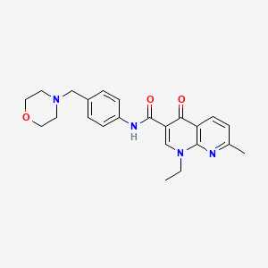 molecular formula C23H26N4O3 B4501941 1-ethyl-7-methyl-N-[4-(morpholin-4-ylmethyl)phenyl]-4-oxo-1,4-dihydro-1,8-naphthyridine-3-carboxamide 