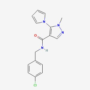 N-(4-chlorobenzyl)-1-methyl-5-(1H-pyrrol-1-yl)-1H-pyrazole-4-carboxamide