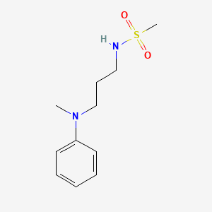 molecular formula C11H18N2O2S B4501979 N-{3-[甲基(苯基)氨基]丙基}甲磺酰胺 