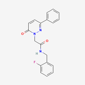 molecular formula C19H16FN3O2 B4501983 N-(2-fluorobenzyl)-2-(6-oxo-3-phenylpyridazin-1(6H)-yl)acetamide 