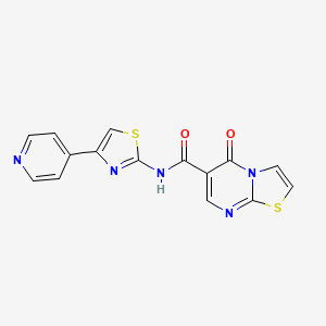 5-oxo-N-[(2Z)-4-(pyridin-4-yl)-1,3-thiazol-2(3H)-ylidene]-5H-[1,3]thiazolo[3,2-a]pyrimidine-6-carboxamide