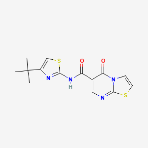 N-[(2Z)-4-tert-butyl-1,3-thiazol-2(3H)-ylidene]-5-oxo-5H-[1,3]thiazolo[3,2-a]pyrimidine-6-carboxamide