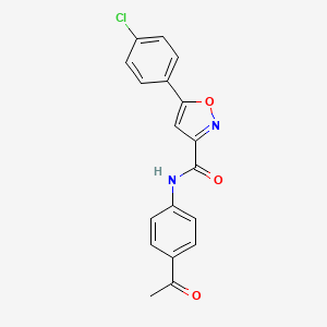 molecular formula C18H13ClN2O3 B4502021 N-(4-乙酰苯基)-5-(4-氯苯基)-3-异恶唑甲酰胺 