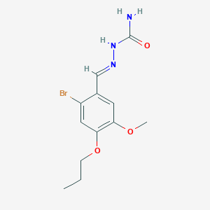 (2E)-2-(2-bromo-5-methoxy-4-propoxybenzylidene)hydrazinecarboxamide