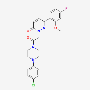 2-{2-[4-(4-chlorophenyl)piperazino]-2-oxoethyl}-6-(4-fluoro-2-methoxyphenyl)-3(2H)-pyridazinone