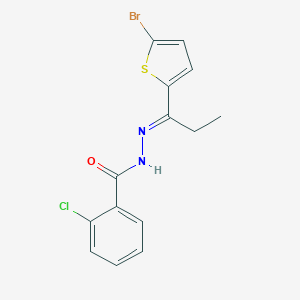 molecular formula C14H12BrClN2OS B450205 N'-[1-(5-bromo-2-thienyl)propylidene]-2-chlorobenzohydrazide 