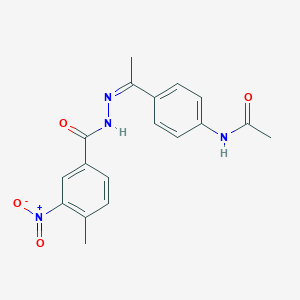 N-[4-(N-{3-nitro-4-methylbenzoyl}ethanehydrazonoyl)phenyl]acetamide