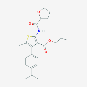 Propyl 4-(4-isopropylphenyl)-5-methyl-2-[(tetrahydro-2-furanylcarbonyl)amino]-3-thiophenecarboxylate