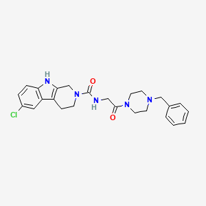 N-[2-(4-benzylpiperazin-1-yl)-2-oxoethyl]-6-chloro-1,3,4,9-tetrahydro-2H-beta-carboline-2-carboxamide