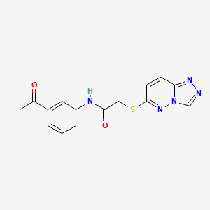 molecular formula C15H13N5O2S B4502124 N-(3-乙酰苯基)-2-([1,2,4]三唑并[4,3-b]哒嗪-6-基硫代)乙酰胺 