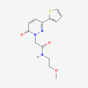 N-(2-methoxyethyl)-2-(6-oxo-3-(thiophen-2-yl)pyridazin-1(6H)-yl)acetamide