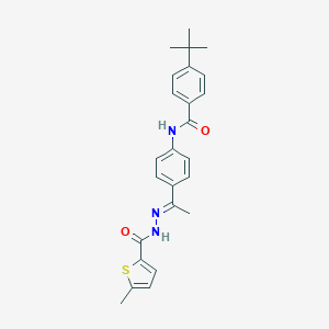 4-tert-butyl-N-(4-{N-[(5-methyl-2-thienyl)carbonyl]ethanehydrazonoyl}phenyl)benzamide