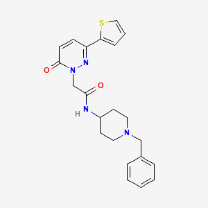 molecular formula C22H24N4O2S B4502157 N-(1-benzylpiperidin-4-yl)-2-[6-oxo-3-(thiophen-2-yl)pyridazin-1(6H)-yl]acetamide 