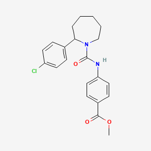 Methyl 4-{[2-(4-chlorophenyl)azepane-1-carbonyl]amino}benzoate