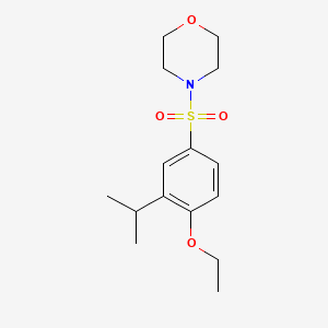 molecular formula C15H23NO4S B4502186 4-{[4-Ethoxy-3-(methylethyl)phenyl]sulfonyl}morpholine 