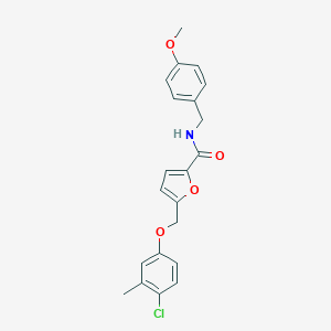 molecular formula C21H20ClNO4 B450220 5-[(4-chloro-3-methylphenoxy)methyl]-N-(4-methoxybenzyl)furan-2-carboxamide 