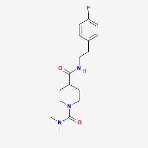 N~4~-[2-(4-fluorophenyl)ethyl]-N~1~,N~1~-dimethylpiperidine-1,4-dicarboxamide