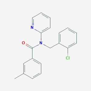 molecular formula C20H17ClN2O B4502212 N-(2-氯苄基)-3-甲基-N-2-吡啶基苯甲酰胺 