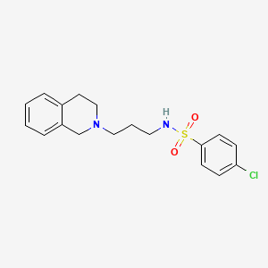 4-chloro-N-[3-(3,4-dihydro-2(1H)-isoquinolinyl)propyl]benzenesulfonamide