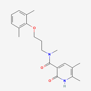 molecular formula C20H26N2O3 B4502223 N-[3-(2,6-dimethylphenoxy)propyl]-N,5,6-trimethyl-2-oxo-1,2-dihydropyridine-3-carboxamide 